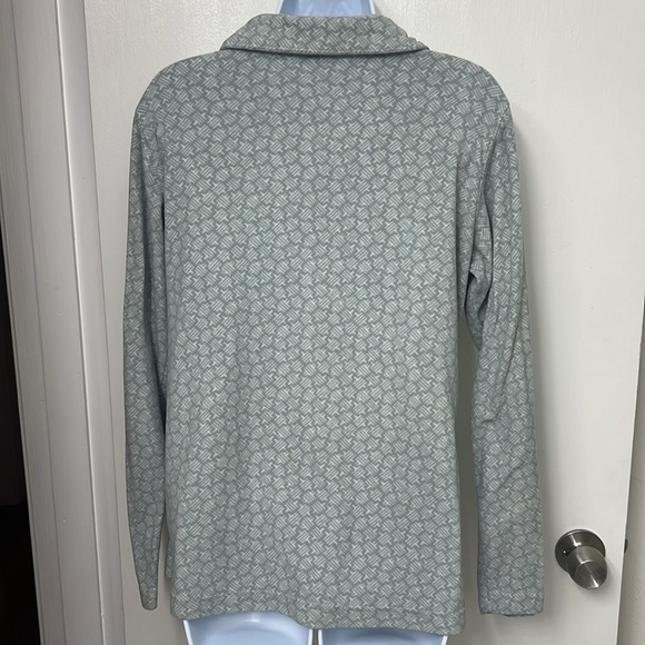 Woman’s Columbia 1/4 zipper jacket Gray and white geometric design Sz L - Picture 7 of 9